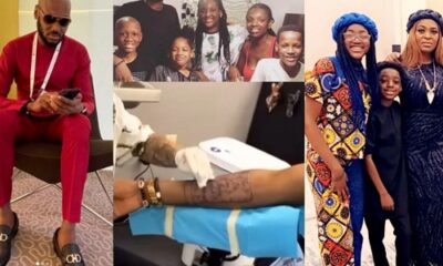Singer, 2face Idibia Tattoos Names Of His Seven Children On His Arm (Video)