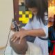 “This Your Love No Be God When” – Netizens React As Mercy Aigbe gives her husband a haircut (Video)