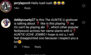 Uche Jombo reacts after being dragged into Rita Dominic’s marriage saga
