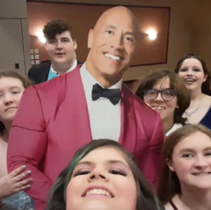 “You Were The Best Prom Date EVER” - Dwayne Johnson Shares Photos Of Fan Who Took A Cardboard Cutout Of Him To Her Prom