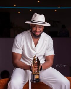 “I couldn’t have asked or a better gift” - Stan Nze celebrates birthday & AMVCA best actor award (Photos)