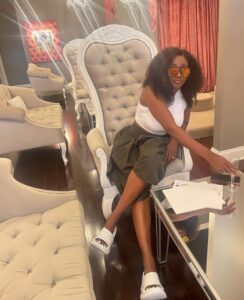 Actress Ini Edo Flaunts Engagement Ring & Wedding Gown, Reportedly Getting Married Soon (Photos)