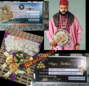 Fans Of Whitemoney Gifts Him 37 Million Naira, All Expense Paid Trip To Dubai & Other Gifts For His 29th Birthday (Photos)