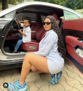 "My Husband Gets Very Excited Whenever He Sees Babies "- Regina Daniels Says, Shares Maternity Photos As She Welcomes 2nd Son (PHOTOS)