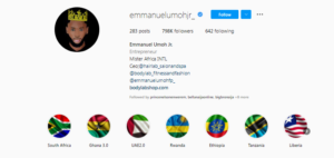 BBnaija’s Emmanuel Umoh loses Over 2K followers On Instagram After He and Liquorose Parted Ways(Screenshot)