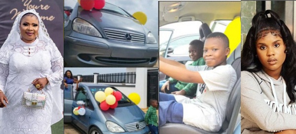 Laide Bakare Showers Praises On 13-Year-Old Daughter As She Gifts Younger Brother Mercedes Benz As Birthday Gift (Video)