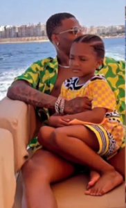 “Let Your Other Kids Feel Your Love Too” Wizkid Dragged As He Vacations In Style With Third Son, Zion
