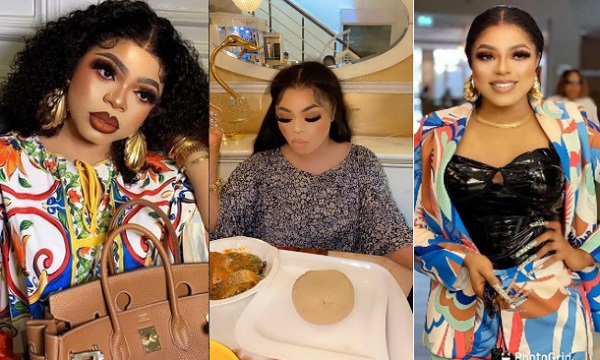 “You Lie Too Much” – Netizens Slam Bobrisky For Claiming He Has Only Eaten Eba Once This Year