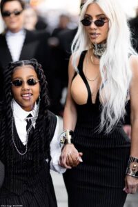 Fashionist Pedigree - Kim Kardashian And North West, Wear Matching Nose Rings At Star-Studded Jean Paul Gaultier Show In Paris 