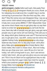 "You Wey Nor Get Glory, 3 Ch!dren, 2 Papa"- Gistlover F!res Back At Blessing Okoro After She Requested To Be Added To The Alleged Apostle List