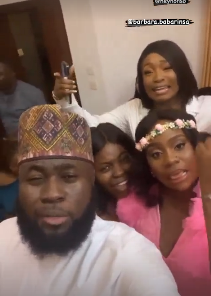 Skit Maker, Lasisi Elenu And Fiancée, Nonso Expecting Their First Child, Throws Baby Shower (Videos)