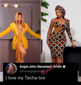 Angel Smith Reacts As Tacha Reveals Why She’s Her Favorite On Bbnaija SYE
