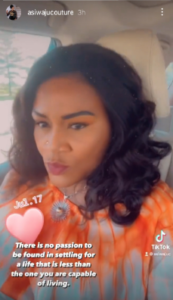 “There Is No Passion To Be Found In Settling For A Life That Is Less” Mercy Aigbe’s Senior Wife, Funsho Adeoti Shares Cryptic Post