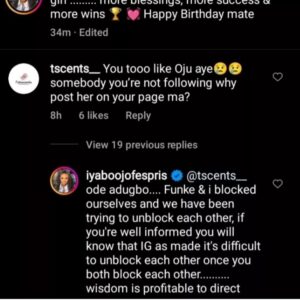 Nollywood actress, Iyabo Ojo isn’t here for those tr0lling her over her birthday message to her colleague, Funke Akindele.  Iyabo Ojo had showered love on her colleague, Funke Akindele