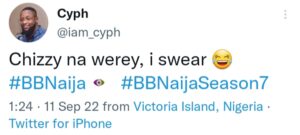 Bbnaija Evicted HM, Cyph Finally Reacts To Doyin & Chizzy's Relationship (Details)