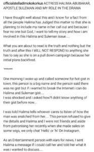 "How Halima Abubakar Contacted Me Months Ago To Blackm@il & Extort Money From Suleman"- Journalist Stella Dimoko Reveals (Details)