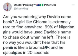 "Why Davido Went Back To Chioma"- Doctor Reveals 