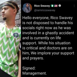 Rico swavey on life support 