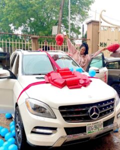 "What More Can I Ask For", Actress , Amarachi Igidimbah Writes As She Receives A Car Push Gift From Her Husband.  Popular Nollywood actress and brand influencer, Amarachi Igidimbah better known as Pino pino has received a car push gift from her husband.  This is coming days after the actress  welcomed a bouncing baby boy .  The actress who could not hide her joy took to her Instagram page to share and celebrate the good news.  In her post , she wrote;  "What more can i ask for 😊".  "Jehova you have been soo good to me".  "Thank you for everything and please keep protecting my husband ❤️ Amen 🙏".  Her fans have began sending in their congratulatory messages to her.  Some congratulatory messages seen were ;  Chef imo wrote  "Congratulations my lovely sister".  Patience wrote;  "Congratulations darling".  Angel Palazzo wrote;  "This is so huge, so happy for you sis".  Ify wrote;  "Congratulations dear".  Just reeta wrote;  "Hurray!!, Our push gift has landed ❤️❤️👐👐👐".  Isio Joseph wrote;  "Double congratulations darling ❤️🌟".
