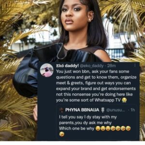 "You're Not A WhatsApp TV, Post Meaningful Conversations"- Netizen Advices Phyna, Fans Slam Him (Details)