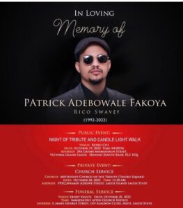 Late BBnaija, Rico Swavey's Family/ Management Releases Funeral Date And Arrangement