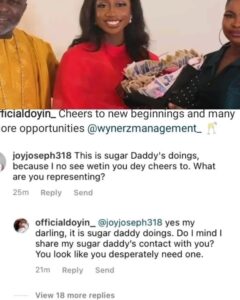 Doyin on sugar daddy and troll