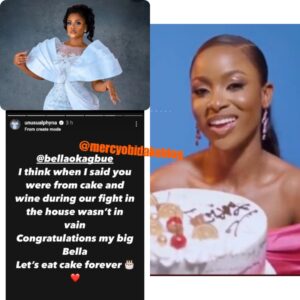 Phyna congratulates Bella Okagbue on new ambassadorial Deal with Fastest Cake 