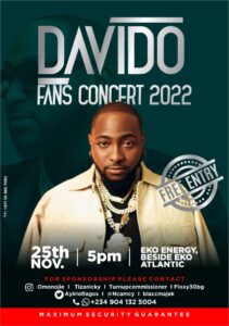 Davido fans 30BG concert to celebrate his birthday 