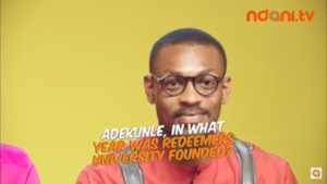 Adekunle was asked what year was redeemers founded 