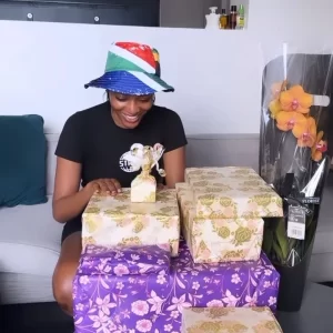  "I've got the best family, thanks so much for the gifts"- Beauty Tukura appreciates her SA fans as she Receives more gifts
