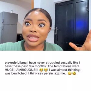 "I Have Been Struggling S€xu@lly These Past Months"- Actress Juliana Olayode Cries Out Over Difficulty In S€xu@l Purity (VIDEO)