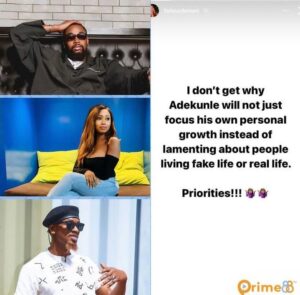 "I Don't Know Why Adekunle Will Not Focus On His Personal Growth Instead Of Lamenting About People Living Fake Or Real Life", Media Personality, Folasade Noni Slams Reality Tv Star, Adekunle