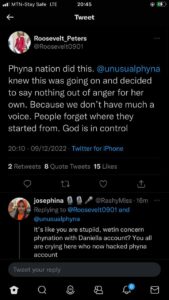 Roosevelt Peters, Brother to Daniella Peters, has accused fans of Phyna of bringing down his sister's page, with Phyna being fully aware of everything.