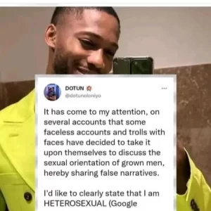Reality TV Star, Dotun Reveals His Sexu@lity, As He Warns Those Calling Him A "Gay" 