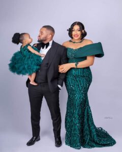 "My Twin, Joy Giver, My First Fruit"- Actor Williams Uchemba & Wife Celebrates Daughter's First Birthday (PHOTOS)