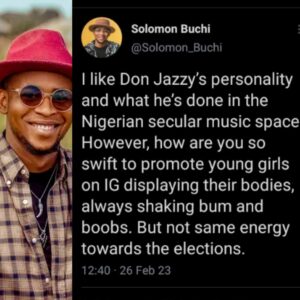 Solomon Buchi on Don Jazzy