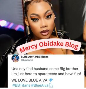 "Una dey find husband come Big brother. I’m just here to operateeee and have fun!"- Blue Aiva's Handler Says