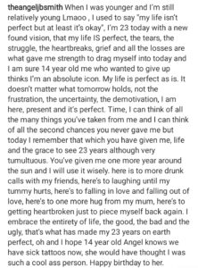 "I'm 23 Today With A New Found Vision & My Life Is Perfect As It Is"- Angel Smith Writes As She Celebrates 23rd Birthday (PHOTOS)