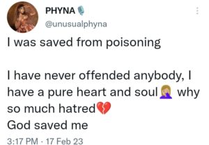 "You Talk Too Much"- Netizens Sl@m Phyna After She Revealed God Recently Saved Her From Poison