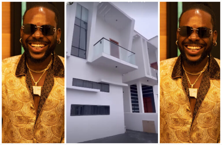 Adekunle Gold shows off house he bought for his mom birthday
