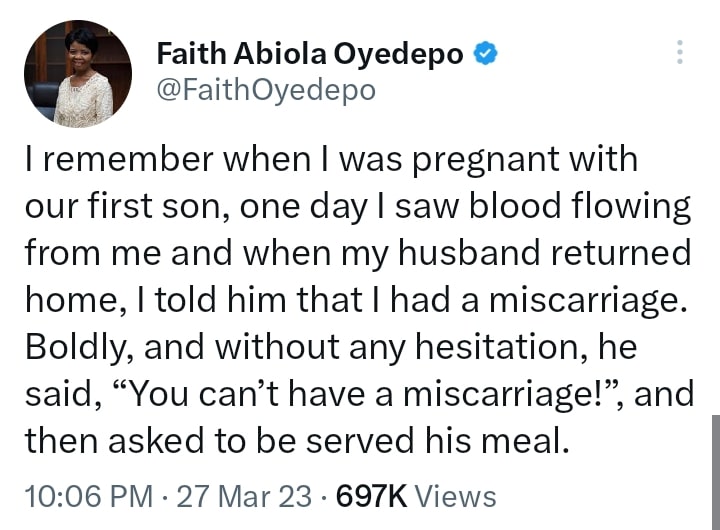 Faith Oyedapo testimonies