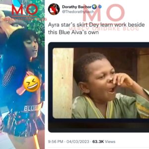 "Ayra Starr’s Skirt Dey Learn Work Beside This Blue Aiva’s Own"- Dorathy Bachor Says, See Reactions From Fans