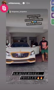 Congratulations In Order As Reality Tv Star WhiteMoney acquires a multi-million luxury tear rubber Maybach (Video/Photos)