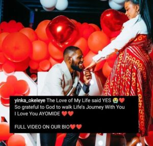 She Said YES"; Congratulations In Order As Gospel Singers, Yinka Okeleye & Sunmisola Agbebi Gets Engaged (VIDEO/PHOTOS)
