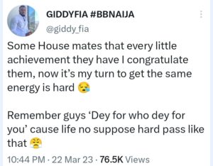 "Some Housemates I Always Celebrate Have Refused To Congratulate Me"- Reality TV Star, Giddy Fia Cries Out After His Fellow Housemates Ignored His Latest Achievement (Details)