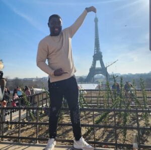 Seyi law and wife in Paris