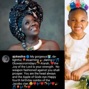 Ajoke Silva on granddaughter birthday