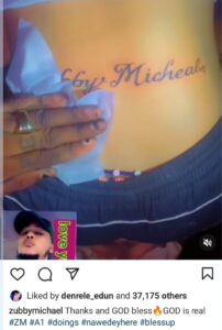 "Instead Of You To Propose And Marry Her"- Kunle Remi, Ebuka & Other Celebrities React As Nollywood Actor, Zubby Micheal Pens Down Appreciation Note To Female Fan Who Tattooed His Name On Her Waist (VIDEO)