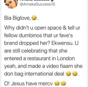  "Your Fave That Has Been Chopping $*x & Sl@p Every Night, A Brand Even Dropped Her...."- Phyna's Fans Tr0ll Bella Okagbue & Fans (Details)