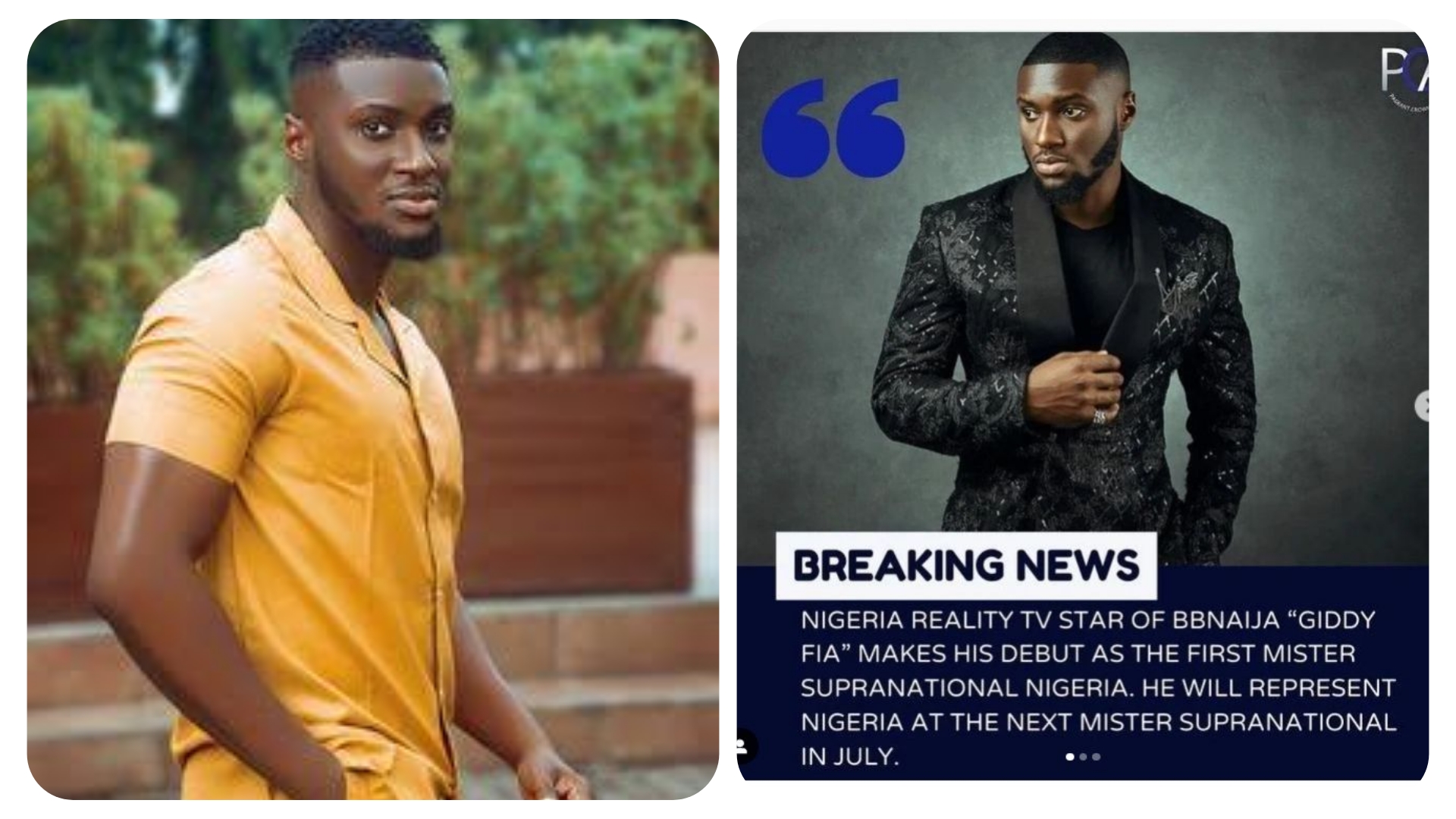 JUST IN: Bbnaija's Giddy Fia Becomes The First Mister Supranational In Nigeria [DETAILS]